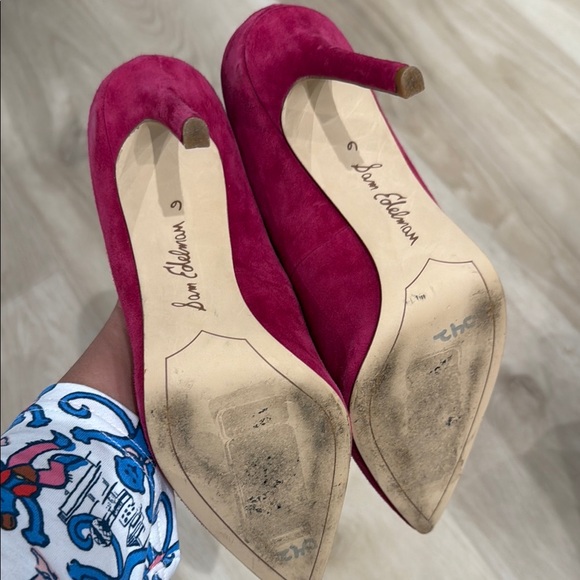 Sam Edelman Pink and Tan Heels Classic Elegance ( 2 pairs) - Picture 2 of 4